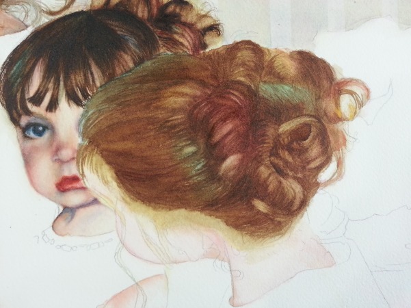601x450 How To Paint Dark Hair In Watercolor