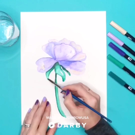 432x432 Learn To Watercolor With Tombow Brush Pens