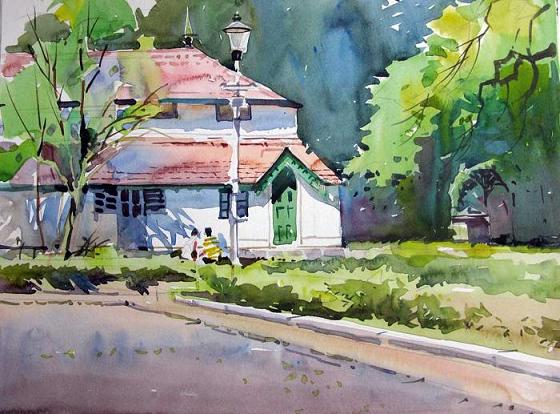 560x414 Milind Mulick Watercolor Paintings