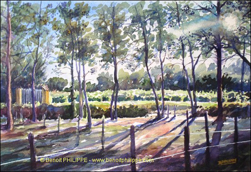 500x343 Benoit Philippe Impressionist Watercolor Paintings From The