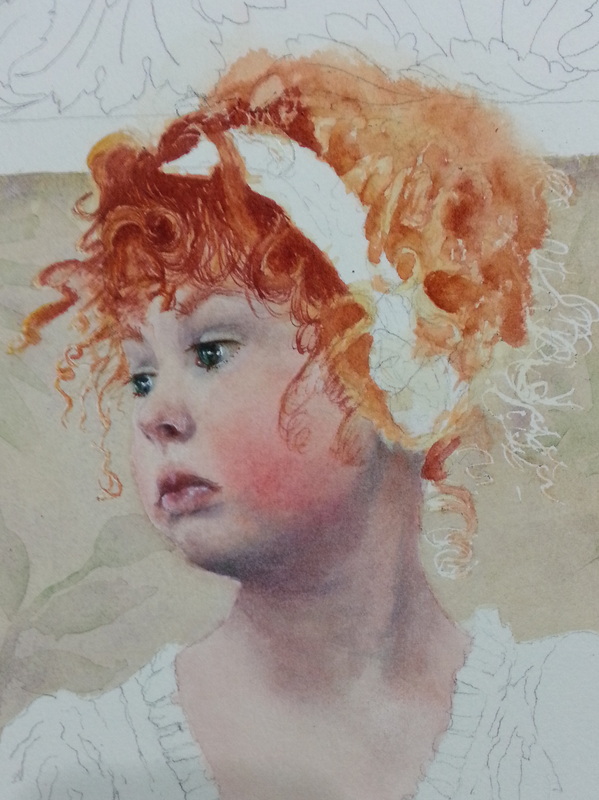 599x800 How To Paint Red Hair In Watercolor