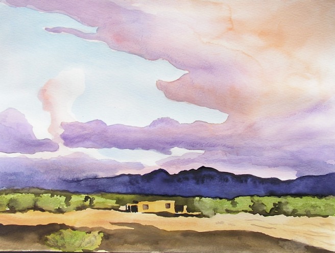 656x496 New Mexico Landscapes In Watercolor . . .
