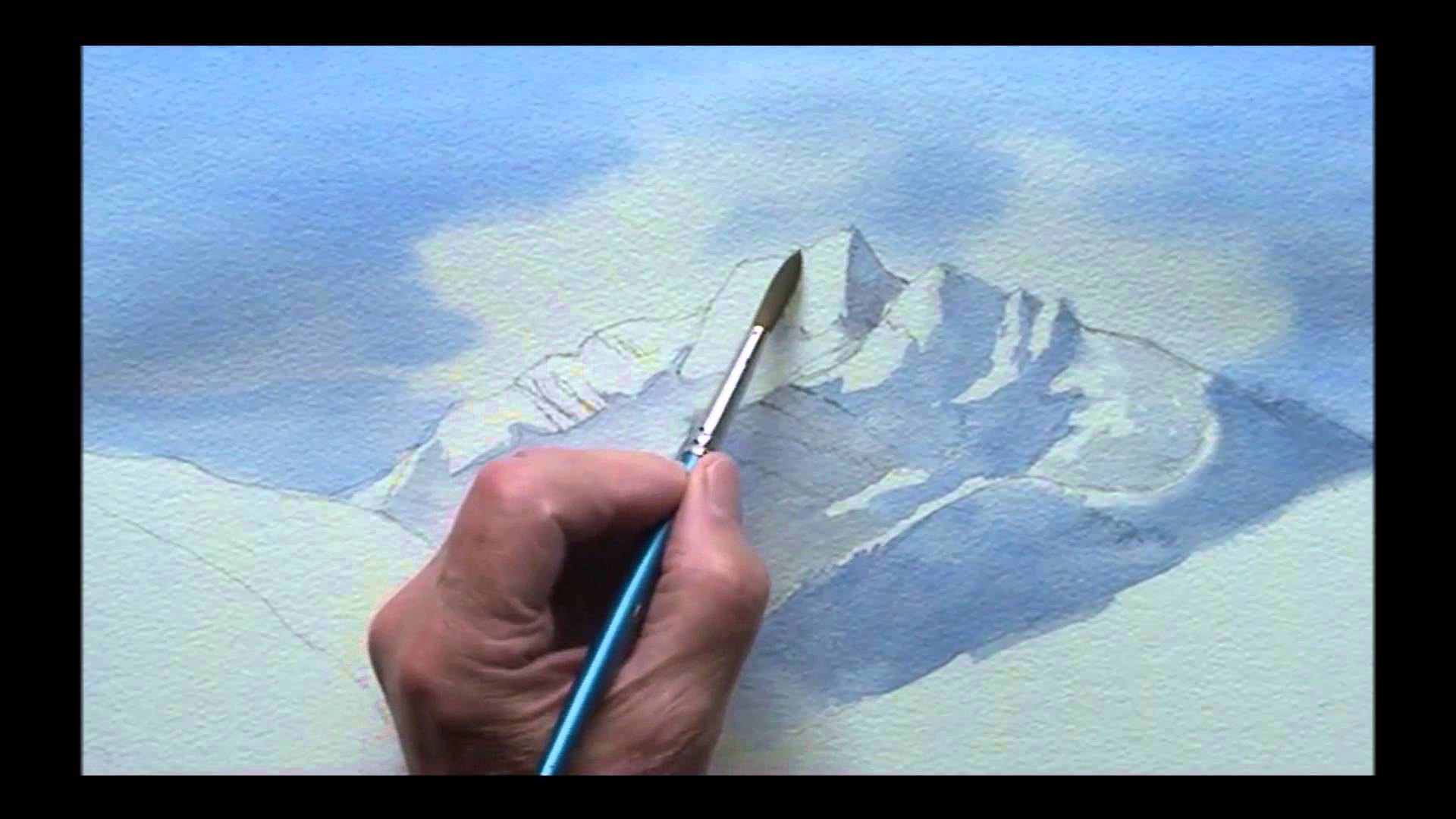 1920x1080 Painting Mountains In Watercolor