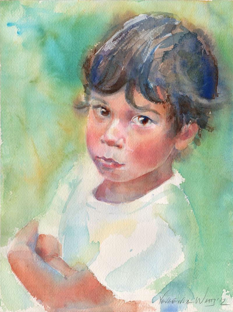 800x1069 Step By Step Watercolor Portrait Of A Child Art By Yevgenia Watts