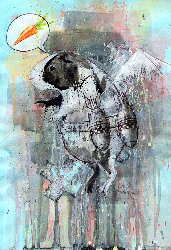 600x878 Incredible Watercolor Paintings By Laura Zombie Psychedelic