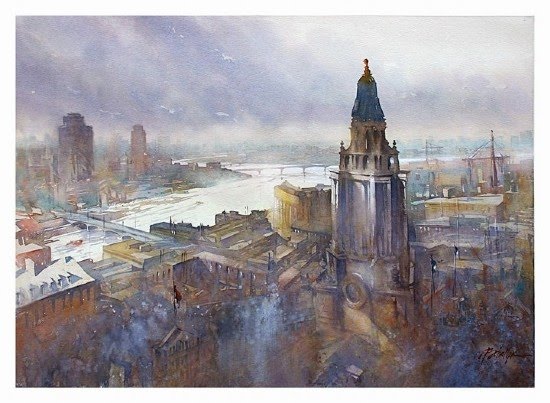 550x403 20 Amazing Watercolor Paintings By Thomas W. Schaller Art Of Day
