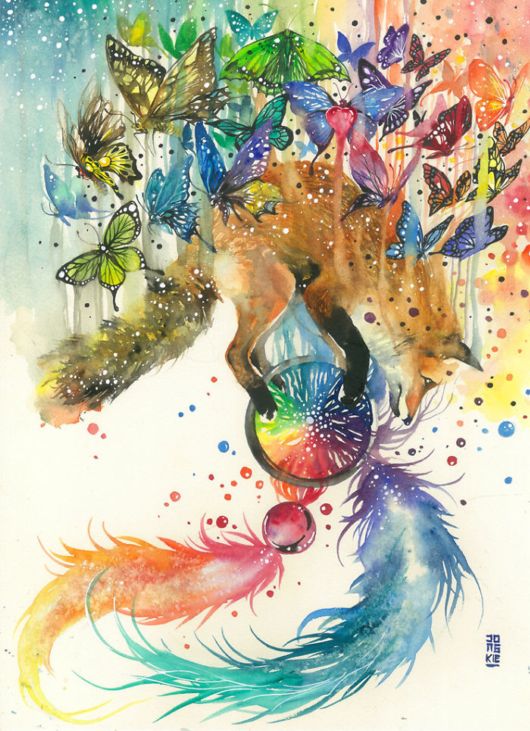 530x731 Amazing Watercolor Expressive Animal Paintings