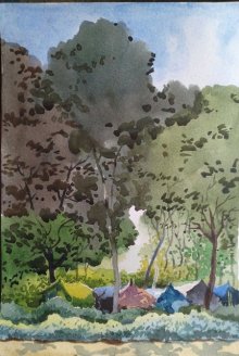 220x328 Indian Watercolor Paintings Watercolor Paintings By Indian Artists