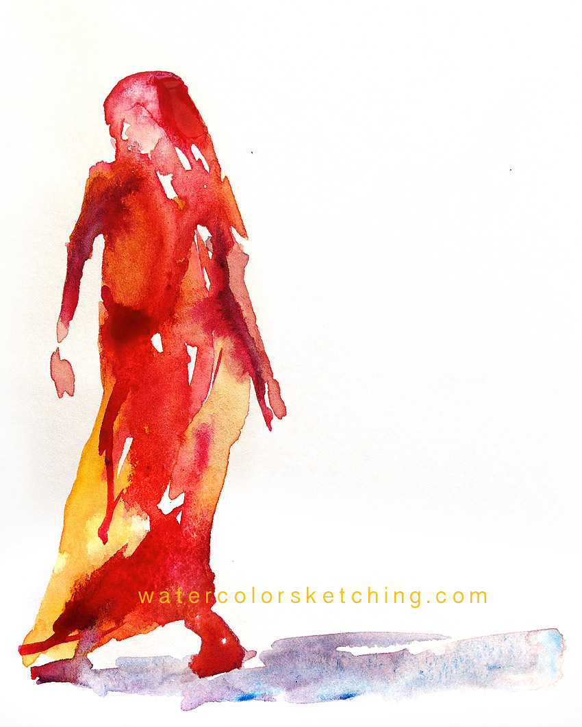 850x1061 Indian Woman Watercolor Demo. And Only 3 Places Left For The