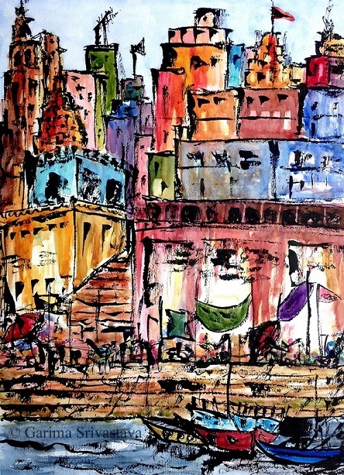 500x690 Watercolor Indian Landscape