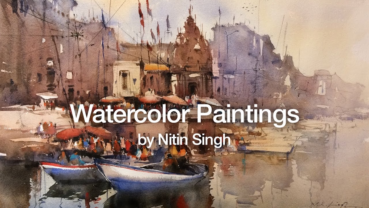 1280x720 Watercolor Paintings Of Indian Artist Nitin Singh