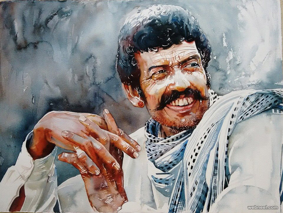 960x723 Indian Watercolor Painting By Sthabathy 12