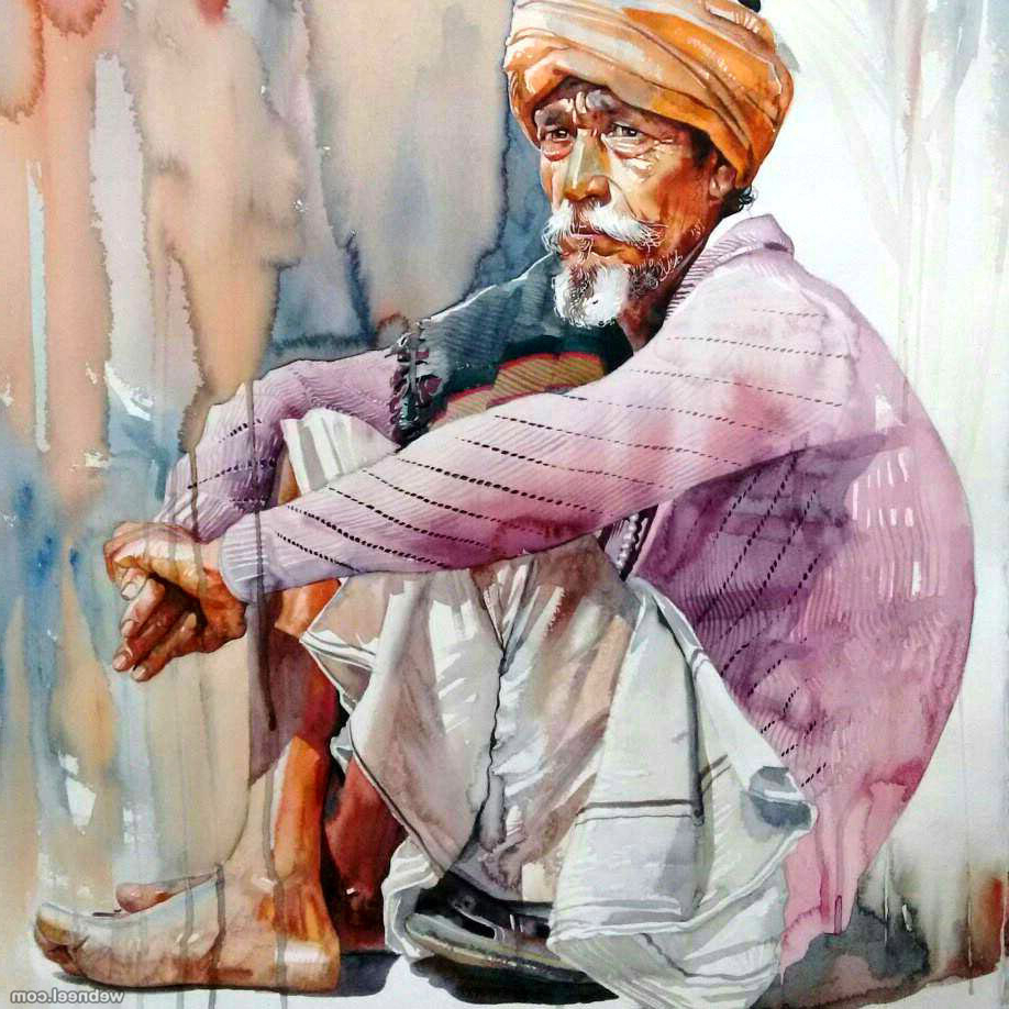 918x918 Indian Watercolor Painting Gallery