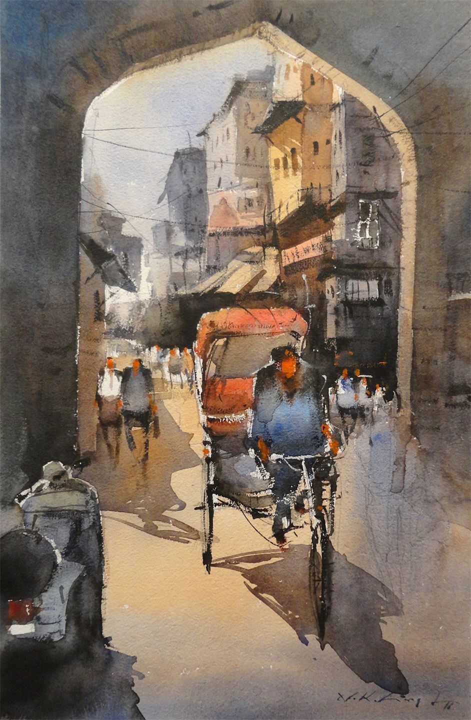 942x1440 Watercolour Painting Of Famous Indian Watercolour Artist Nitin