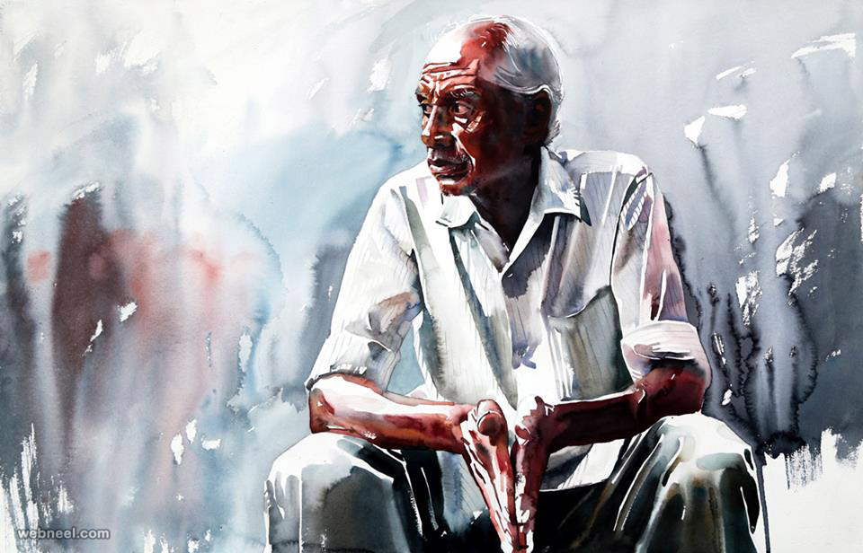 960x616 Indian Watercolor Painting By Sthabathy 20