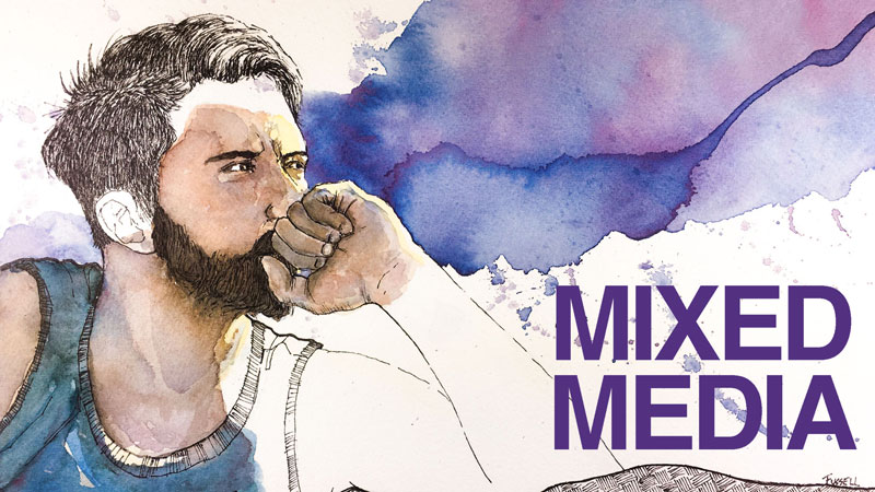 800x450 Mixed Media Portrait