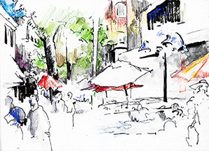 298x216 Ink And Watercolor Sketches