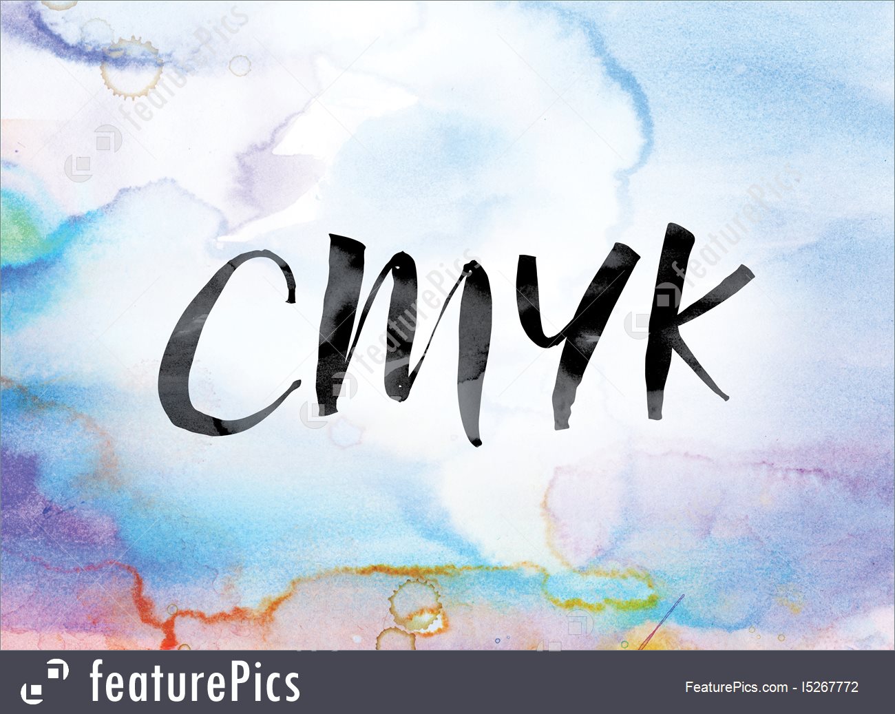 1300x1037 Cmyk Colorful Watercolor And Ink Word Art Illustration
