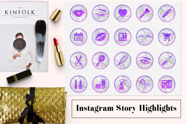 642x428 Marble Amp Watercolor Instagram Story Highlights Makeup Artist Etsy