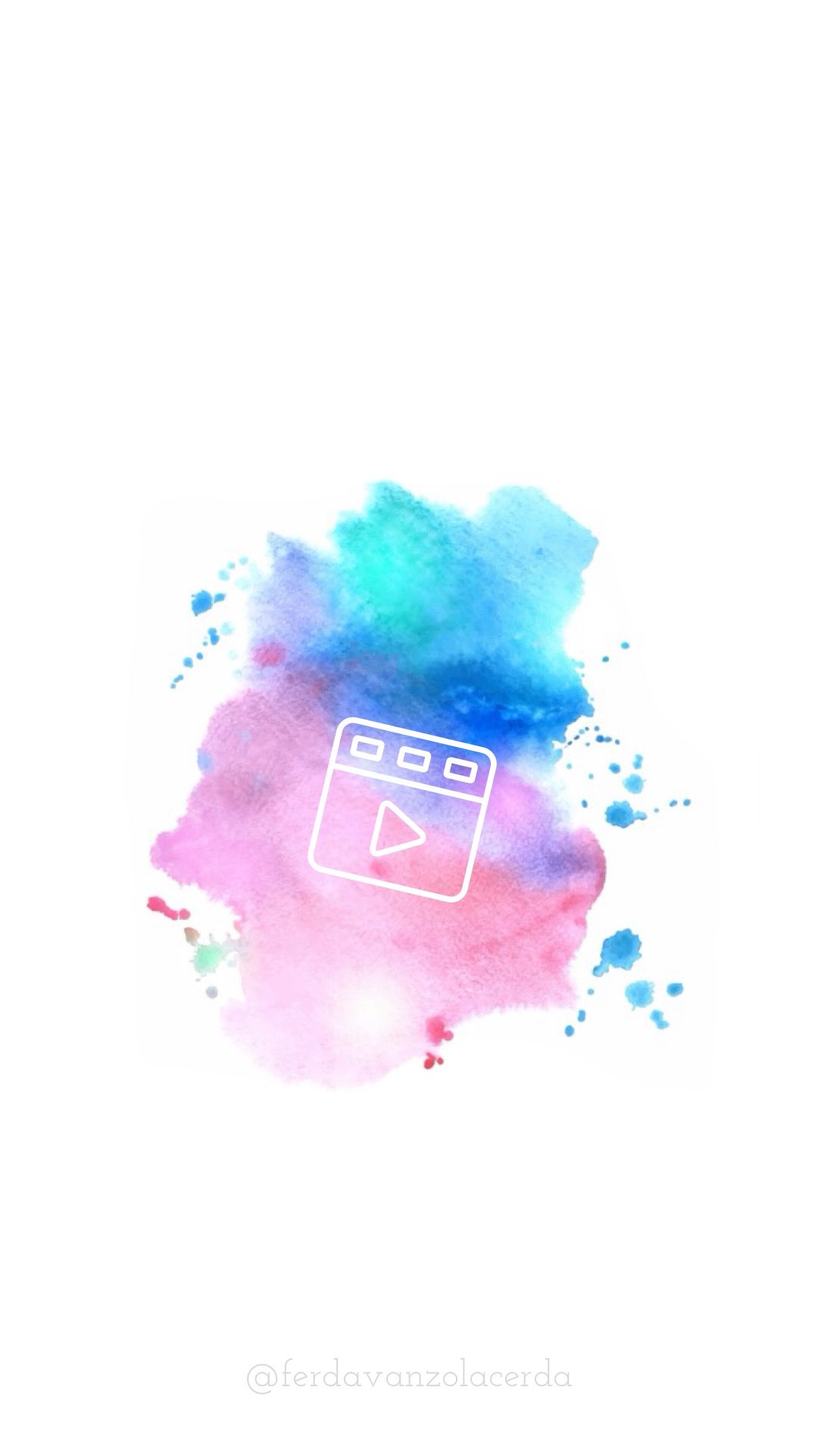 1080x1920 Aquarela, Instagram, Destaque, Destaque Instagram, Watercolor