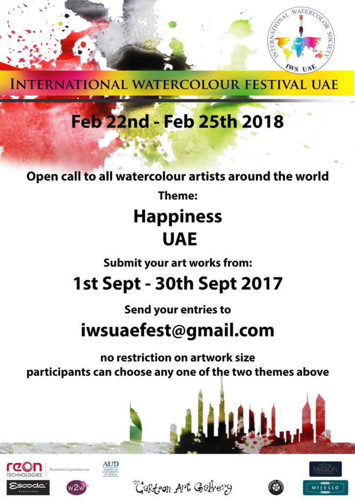 724x1024 International Watercolor Festival Uae Iws Globe