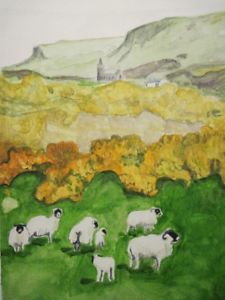 225x300 Irish Painting Sheep