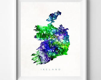 340x270 Irish Watercolor Etsy