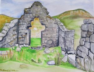 300x230 Mine House Sally Gap Wicklow Ireland Irish Watercolor Sullivan