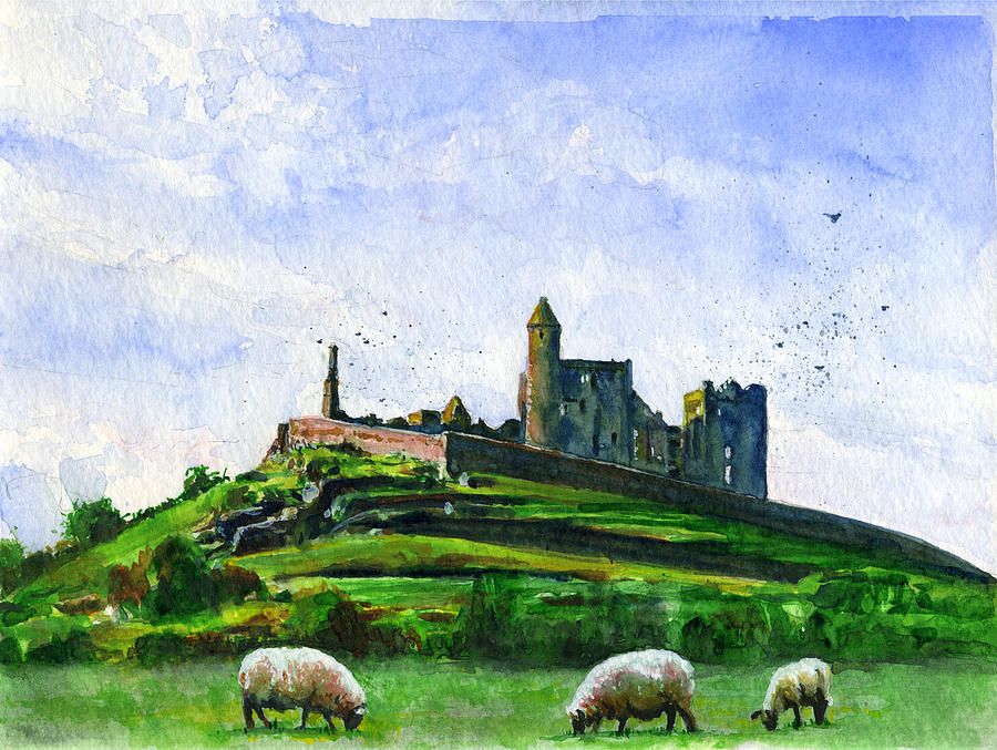 900x677 Rock Of Cashel Ireland Watercolor