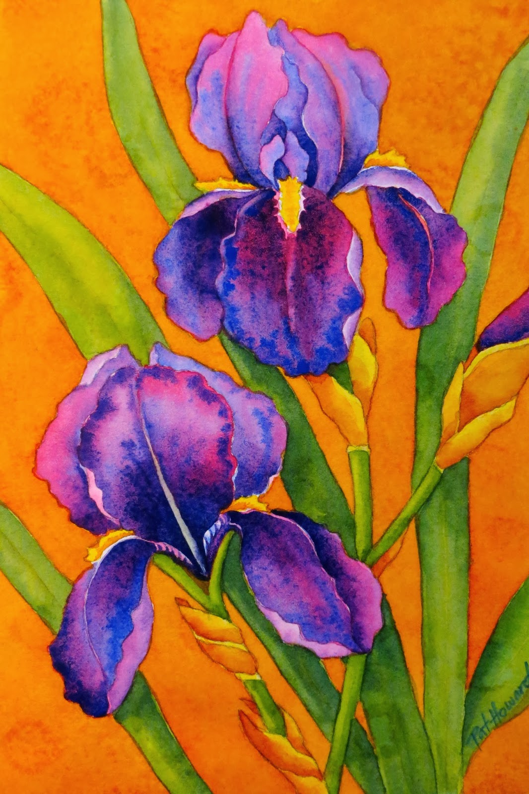1066x1600 The Painted Prism Watercolor Workshop Painting Bearded Irises