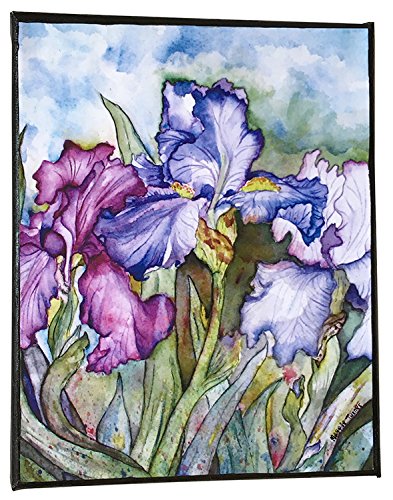 393x500 Purple Irises Watercolor Painting Iris Flower Wall Art
