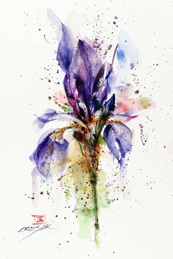 570x855 Image Result For Iris Watercolor Tattoo