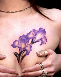 236x299 Iris Flower Tattoo Chest Tattoo Ideas For Women
