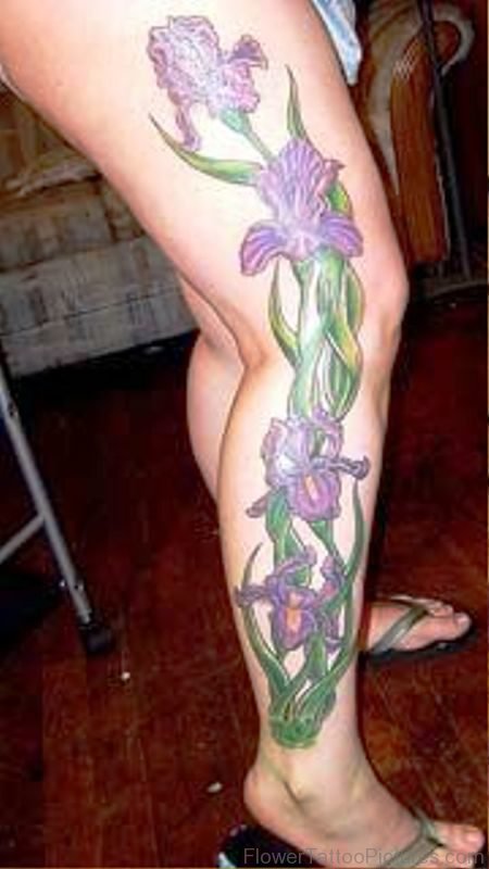 450x800 70 Elegant Iris Flower Tattoos