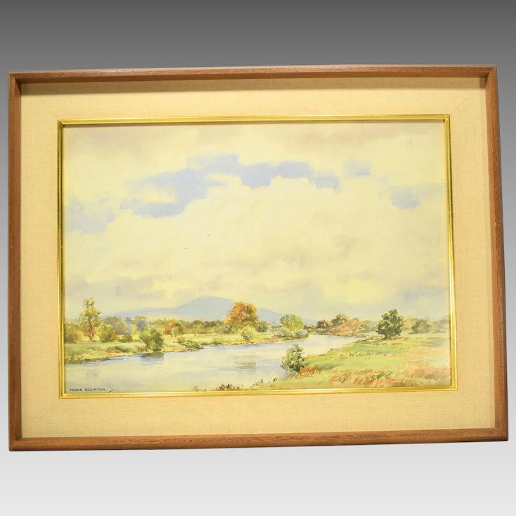 740x740 Irish Watercolor By Frank Egginton Rca River Landscape