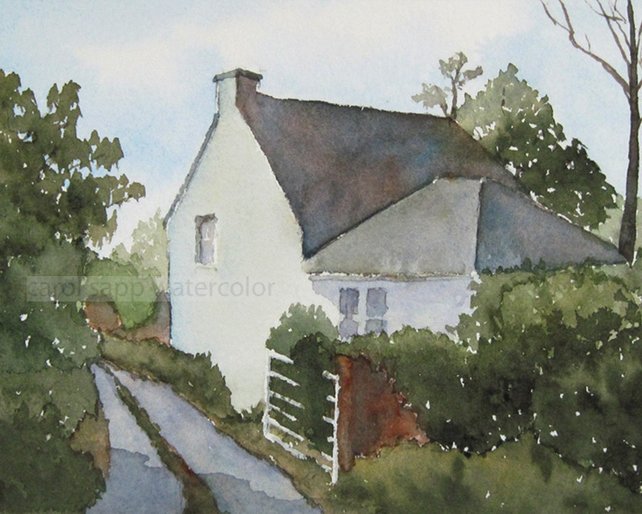 642x514 Irish Cottage Watercolor Irish Cottage Painting Irish Etsy