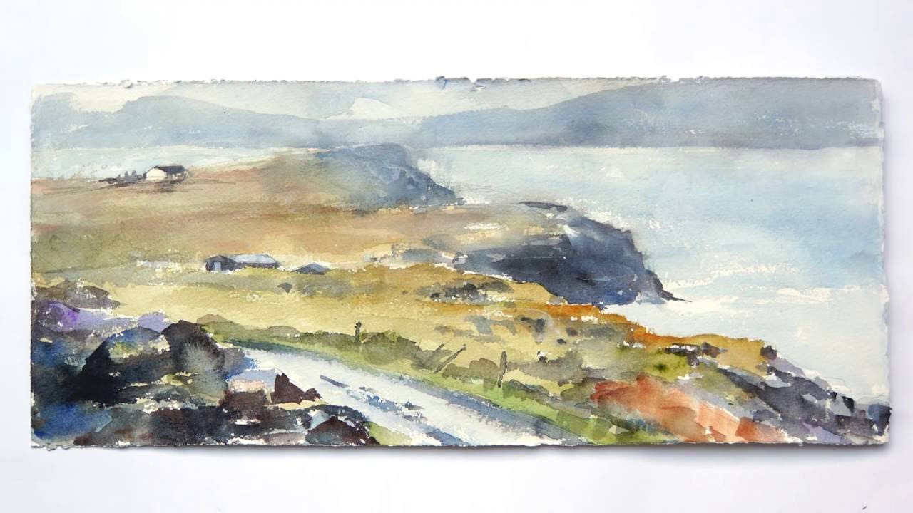 1280x720 Watercolor Demo Irish Landscape Plein Air