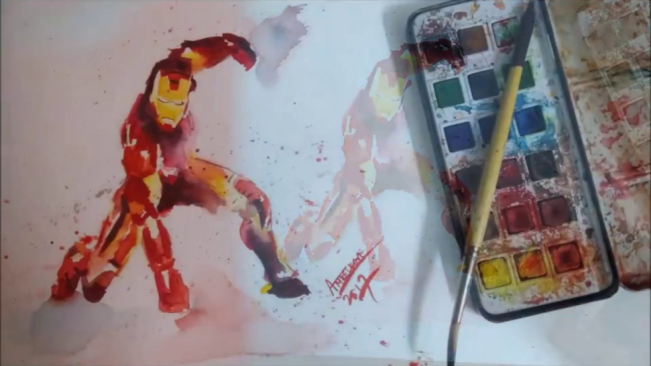 1280x720 Iron Man Painting