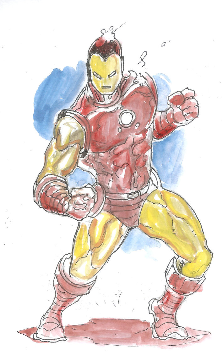 707x1131 Tiny Iron Man Watercolor By Apvmiciano
