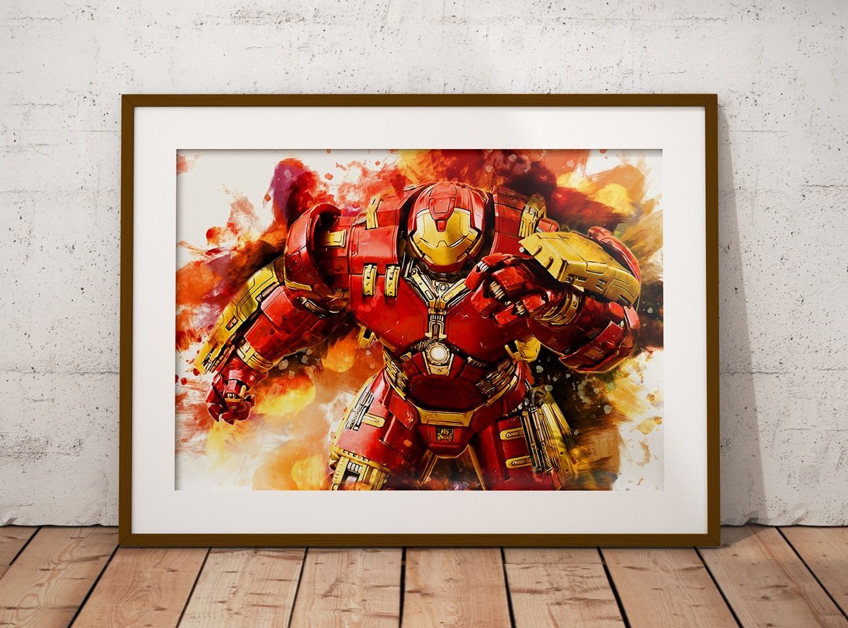 1200x889 Hulkbuster Marvel Print Iron Man Watercolor Poster Hero Tony Etsy