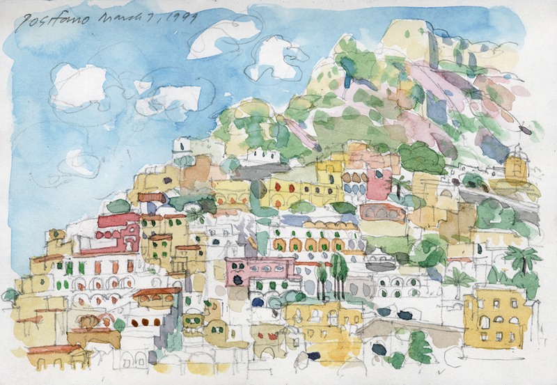 800x553 Positano, Italy John Thompson Paintings