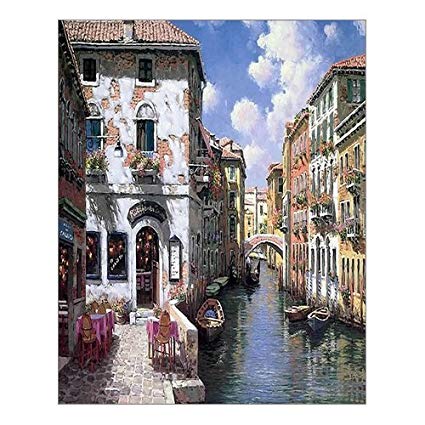 425x425 Beautiful Modern Art Watercolor Painting Color Italy