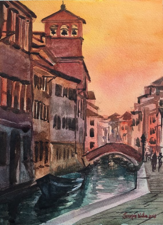 570x785 Venice Italy Venice Painting Venice Art Italy Wall Art Etsy