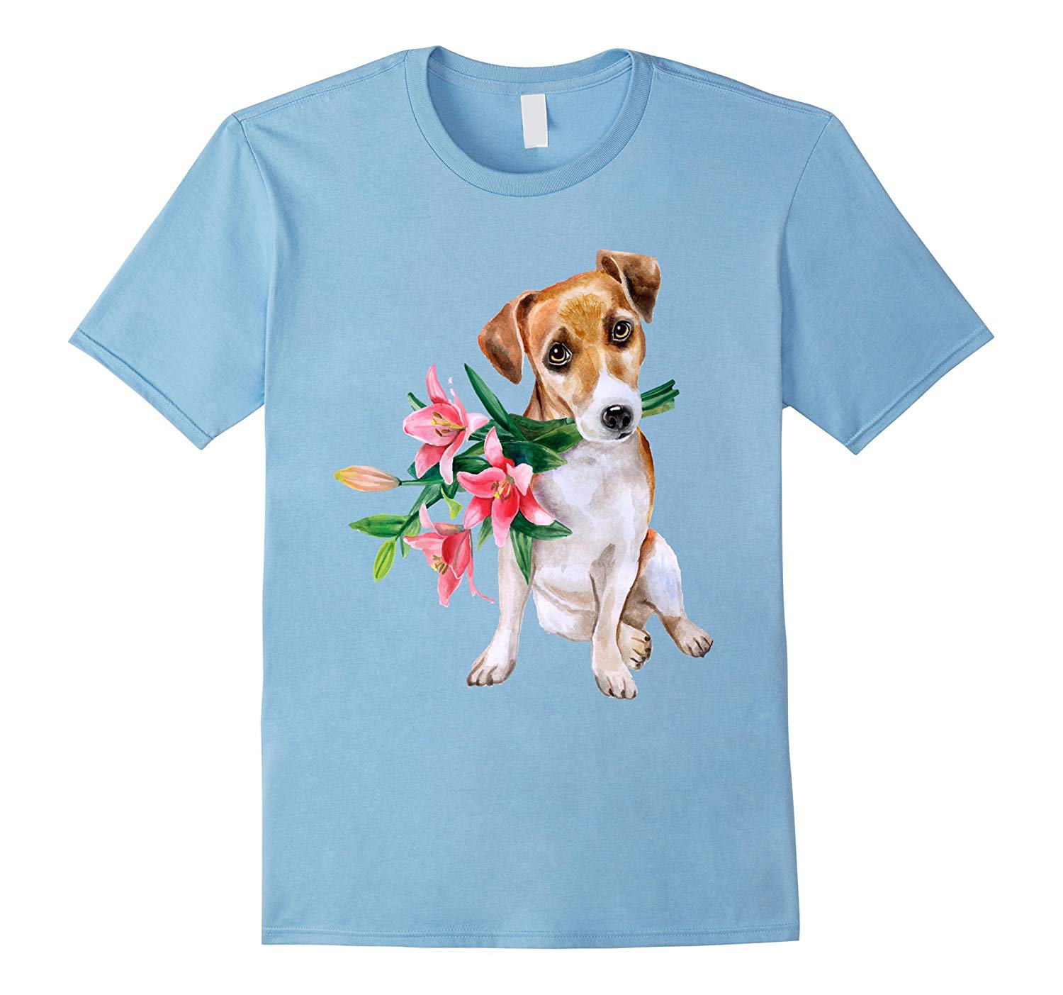 1500x1403 Jack Russell Terrier Dog Shirt Watercolor Floral Dogs Mom Rt