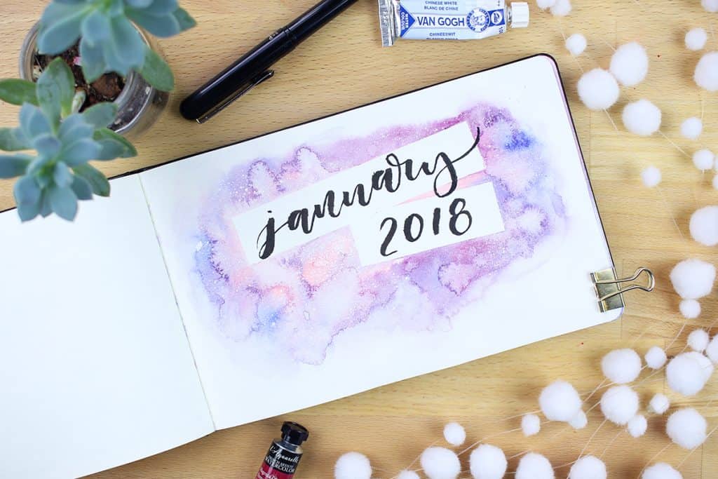 1024x683 My January 2018 Monthly Setup In My Watercolor Planner