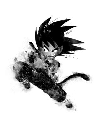 300x400 Watercolor Japanese Anime Dragon Ball Canvas Art Print Poster Goku Wal