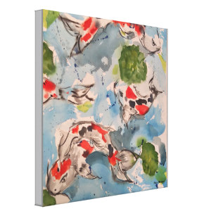 307x307 Koi Watercolor Art Amp Wall Zazzle