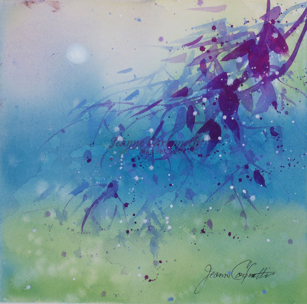 1024x1012 Japanese Evening Original Watercolor Painting