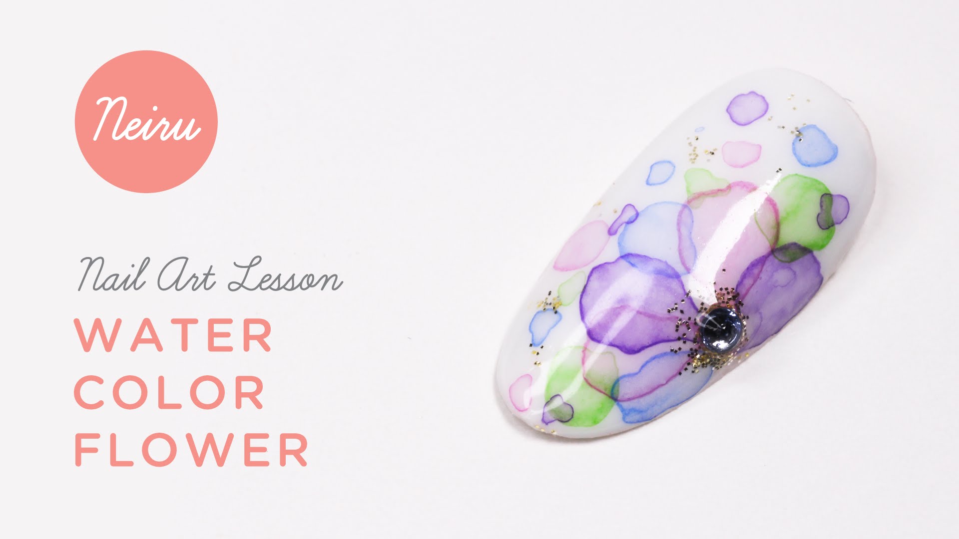1920x1080 Japanese Nail Art Tutorial Water Color Flower Trailer