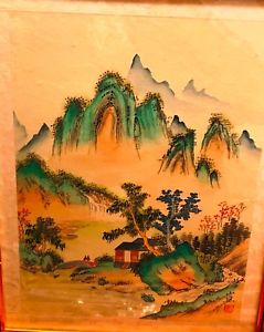 239x300 Japanese Original Watercolor Landscape Painting Ebay